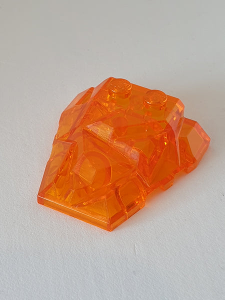 4x4 Keil gebrochen Polygon Oberseite transparent orange