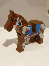 Pferd bedruckt Indianer altbraun