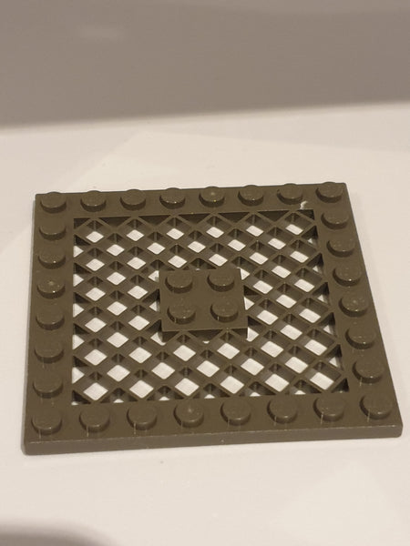 8x8 modifizierte Platte mit Gitter altdunkelgrau dark gray