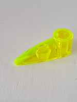 1x3 Bionicle Keil Zahn mit Achsenloch transparent neongrün