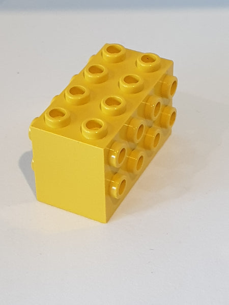 2x4x2 Stein modifiziert, Snot Konverter Noppen auf den Seiten gelb