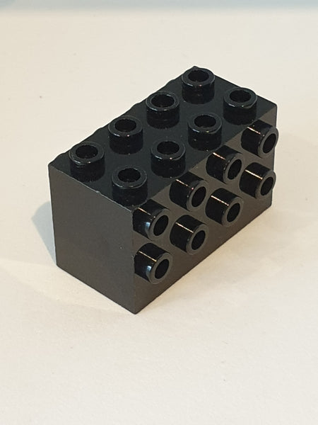 2x4x2 Stein modifiziert, Snot Konverter Noppen auf den Seiten schwarz black
