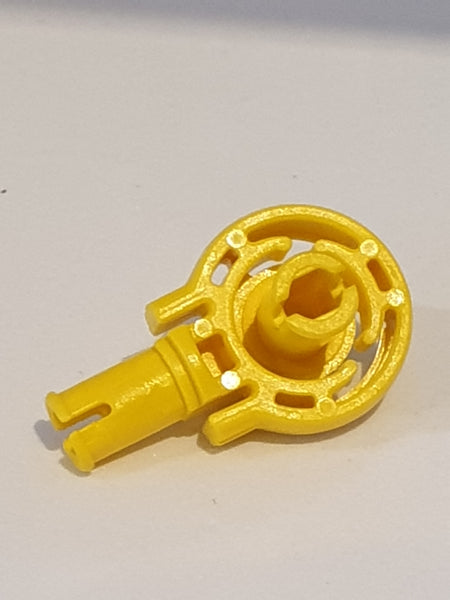 Technik Drehgelenk mit zwei senkrechten Pins gelb