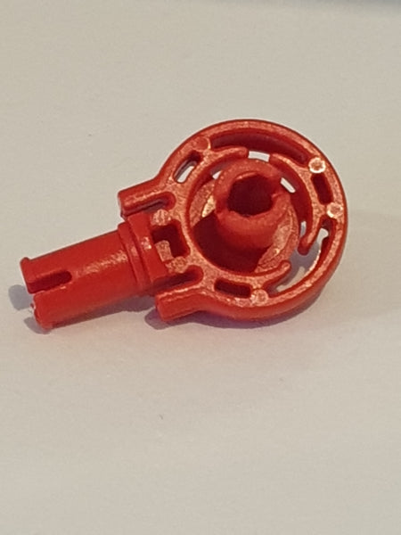 Technik Drehgelenk mit zwei senkrechten Pins rot