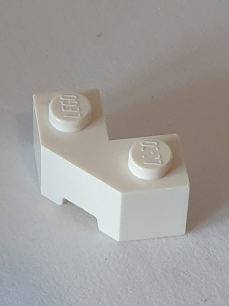 2x2 Eckstein facettiert weiß white