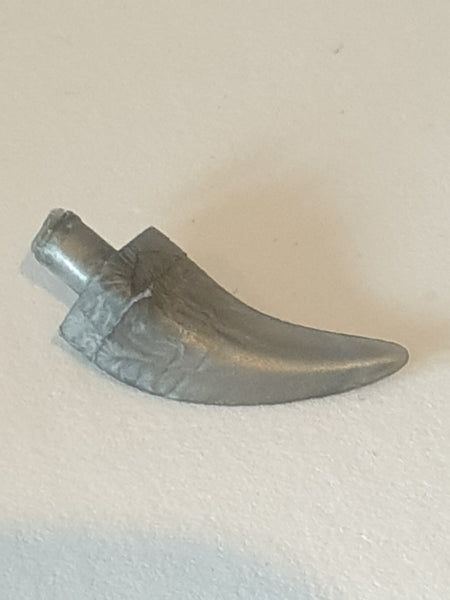 Hornspitze / Zahn groß (Helm Horn) pearlsilber