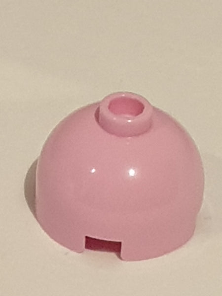 2x2 Rundstein Kuppel Oberteil mit hohler Noppe, mit Achshalter x rosa bright pink