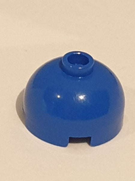 2x2 Rundstein Kuppel Oberteil mit hohler Noppe, mit Achshalter x blau
