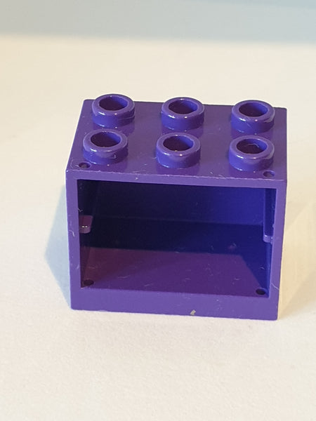 2x3x2 Container Box Schrank, offene Noppen, Hollow Studs lila dark purple