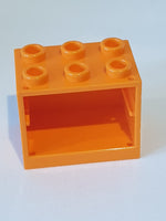 2x3x2 Container Box Schrank, offene Noppen, Hollow Studs orange