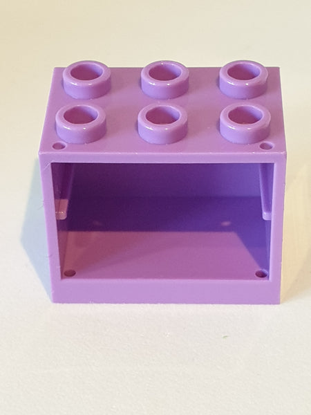 2x3x2 Container Box Schrank, offene Noppen, Hollow Studs mittel lavendel medium lavender