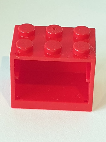 2x3x2 Container Box Schrank, geschlossene Noppen rot