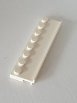 1x8 Platte modifiziert mit Führungsschiene breit weiß white