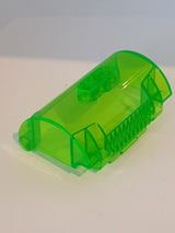 3x5x8 Zylinder halb mit Pin Löchern transparent bright green