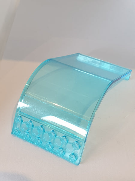 5x6x10 Paneel Wandelement gebogen transparent hellblau trans light blue