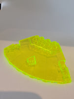 10x10x2 UFO 1/4 Paneel gebraucht; Kratzer! transparent neon grün