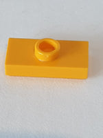 1x2 modifizierte Fliese/Platte mit Noppe mit Nut und Noppenhalter (unten) hellorange bright light orange