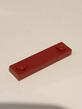 1x4 modifizierte Fliese mit 2 Noppen außen dunkelrot