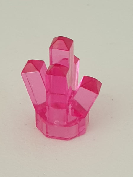 1x1 Fels Kristall mit 5 Auswölbungen transparent pink