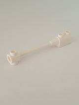 1x8x1 Stange Stab mit 1x2 Stein mit Achshalter weiß white