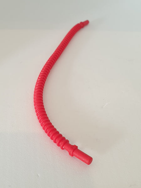 Schlauch Flexibel geriffelt 19L mit 8mm Enden, rot