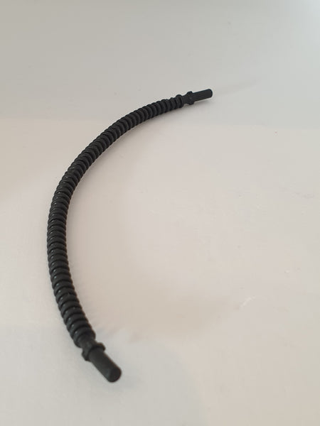 Schlauch Flexibel geriffelt 19L mit 8mm Enden, schwarz black