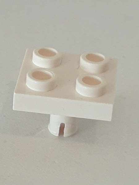 2x2 modifizierte Platte mit Pin auf Unterseite weiß white