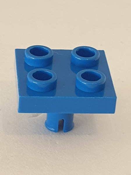 2x2 modifizierte Platte mit Pin auf Unterseite blau