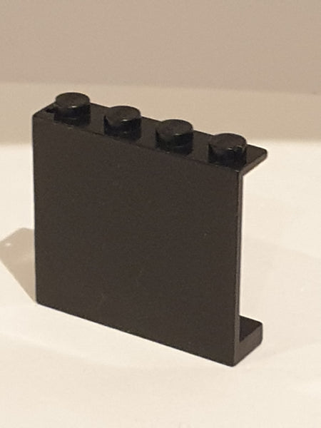 1x4x3 Wandelement Paneel ohne Seitenstützen geschlossene Noppen schwarz black