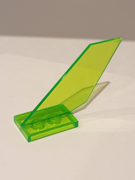 2x3 Heckflügel Flugzeugruder (Shuttle) transparent mediumgrün trans bright green