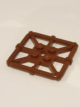 2x2 Platte modifiziert Stabrahmen viereckig neubraun reddish brown
