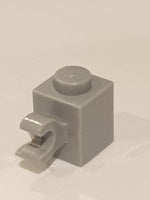 1x1 Stein mit Clip horizontal neuhellgrau