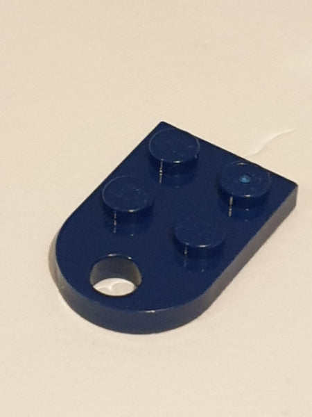 2x2 modifizierte Platte mit Loch dunkelblau