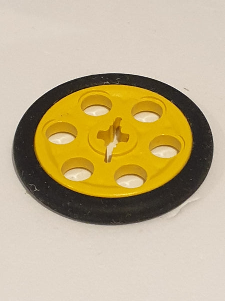 Technik Riemenscheibe (Pulley) mit Reifen gelb