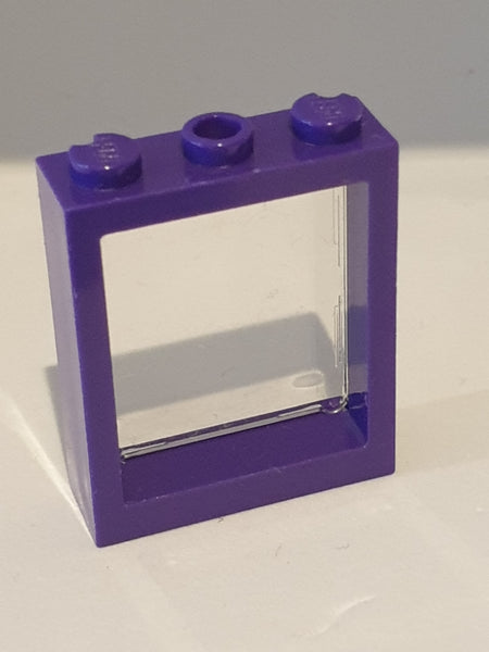 1x3x3 Fenster mit Flacher Front mit Scheibe lila dark purple
