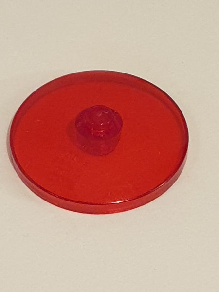 4x4 Satschüssel Ø32x6,4 geschlossene Noppe transparent rot
