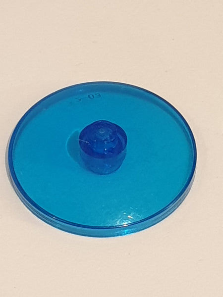 4x4 Satschüssel Ø32x6,4 geschlossene Noppe transparent dunkelblau trans dark blue
