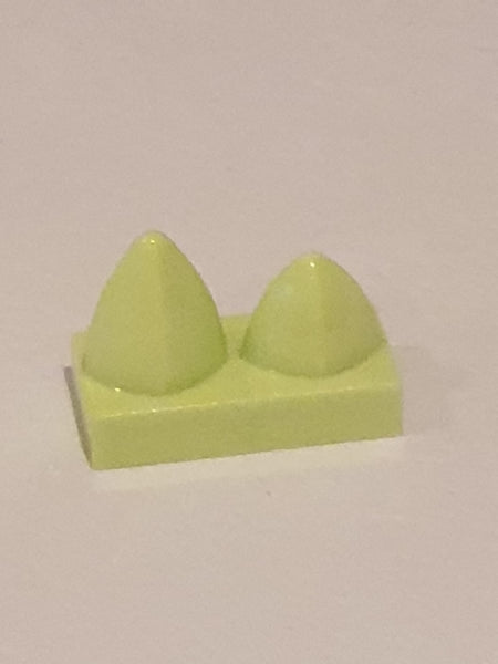 1x2 modifizierte Platte mit 2 Zähnen oben vertikal mintgrün