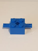 2x2 Achsstein mit 2 Pins blau