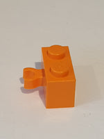 1x2 modifizierter Stein mit O-Clip vertikal orange