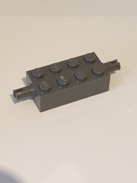 2x4 modifizierter Stein Achse mit 2 Pins neudunkelgrau