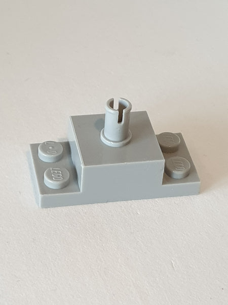 2x4 modifizierte Platte mit 2x2 Stein Pin oben neuhellgrau