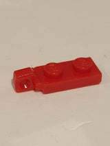 1x2 Scharnierplatte mit 1 Finger mit Nut rot