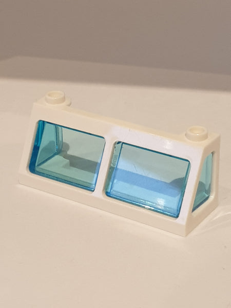 2x6x2 Zug Fenster Windschutzscheibe mit Scheibe transparent hellblau, weiß white