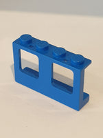 1x4x2 Flugzeugfenster doppelt classic (2 Löcher) blau