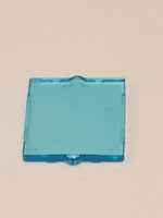 1x2x2 Fensterscheibe / Fensterglas für Flugzeugfenster flach transparent hellblau trans light blue