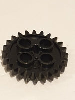 Technik Zahnrad 24 Zähne T24 ein Achsloch schwarz black