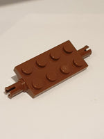 2x4 Achsplatte mit 2 Pins neubraun reddish brown