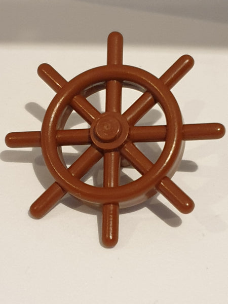 Steuerrad Lenkrad Ruder für Boot mit Pin neubraun reddish brown