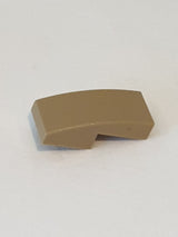 1x2 Halbbogenstein keine Noppen dunkelbeige